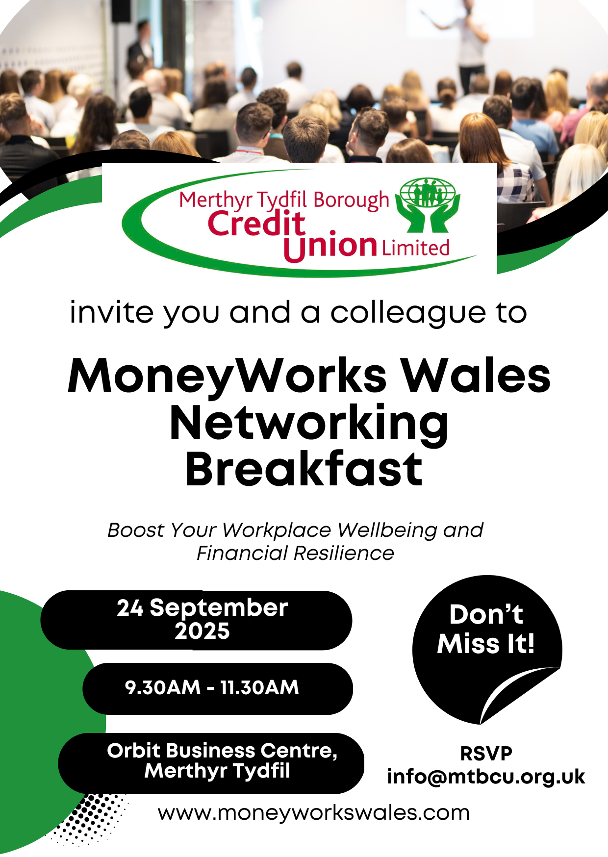 MoneyWorks & Merthyr Tydfil Credit Union Networking Breakfast – 24th September 2025