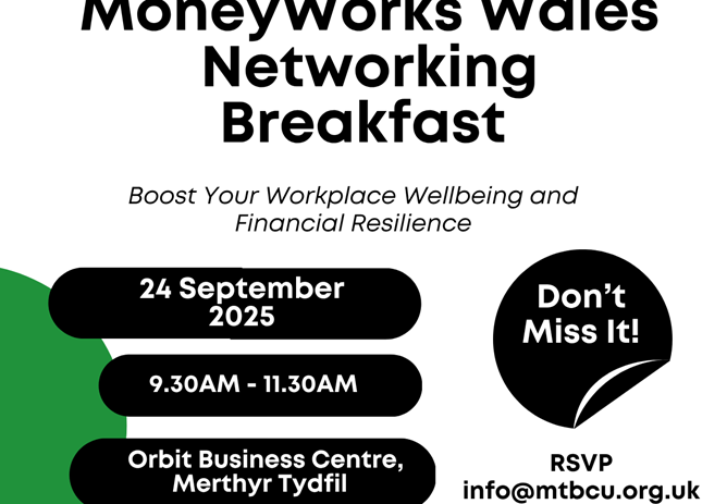 MoneyWorks & Merthyr Tydfil Credit Union Networking Breakfast – 24th September 2025