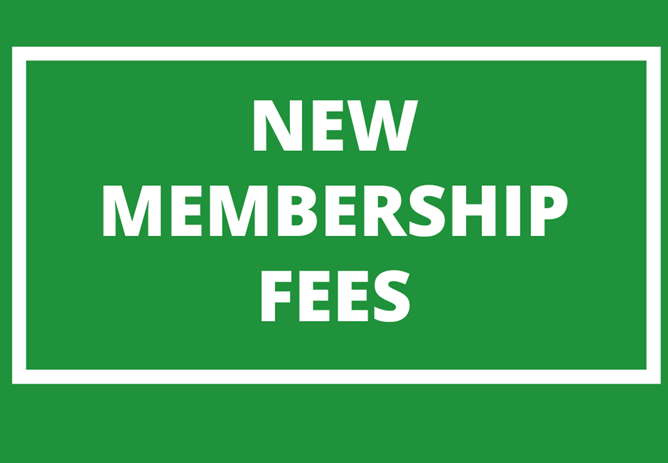 NEW MEMBERSHIP FEES & DEPOSITS FROM 1ST OCTOBER 2025