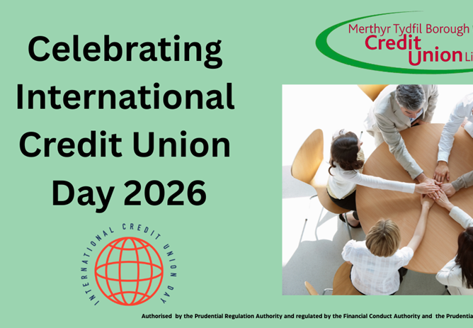 Celebrating 78th International Credit Union Day at Merthyr Tydfil Borough Credit Union