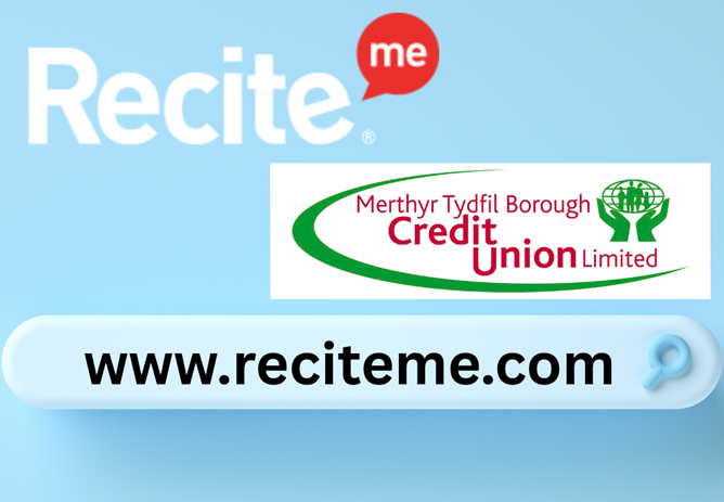 Merthyr Credit Union is Digitally Inclusive, RECITE ME Accessibility & Language Toolbar launch