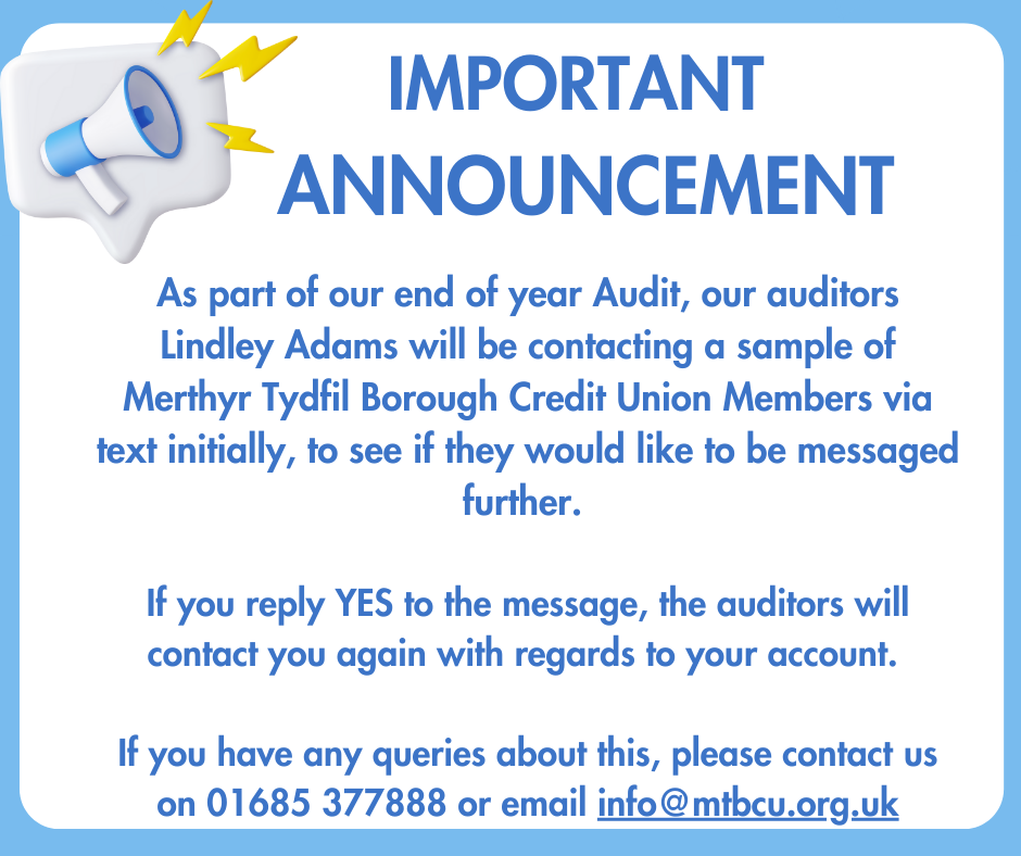 MEMBER NOTICE - AUDITORS
