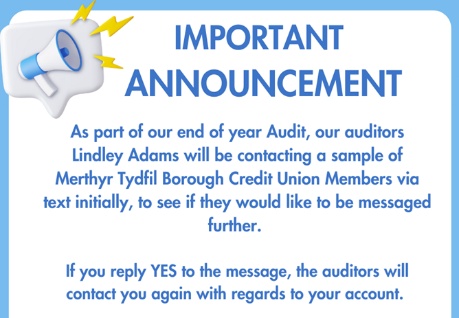 MEMBER NOTICE - AUDITORS